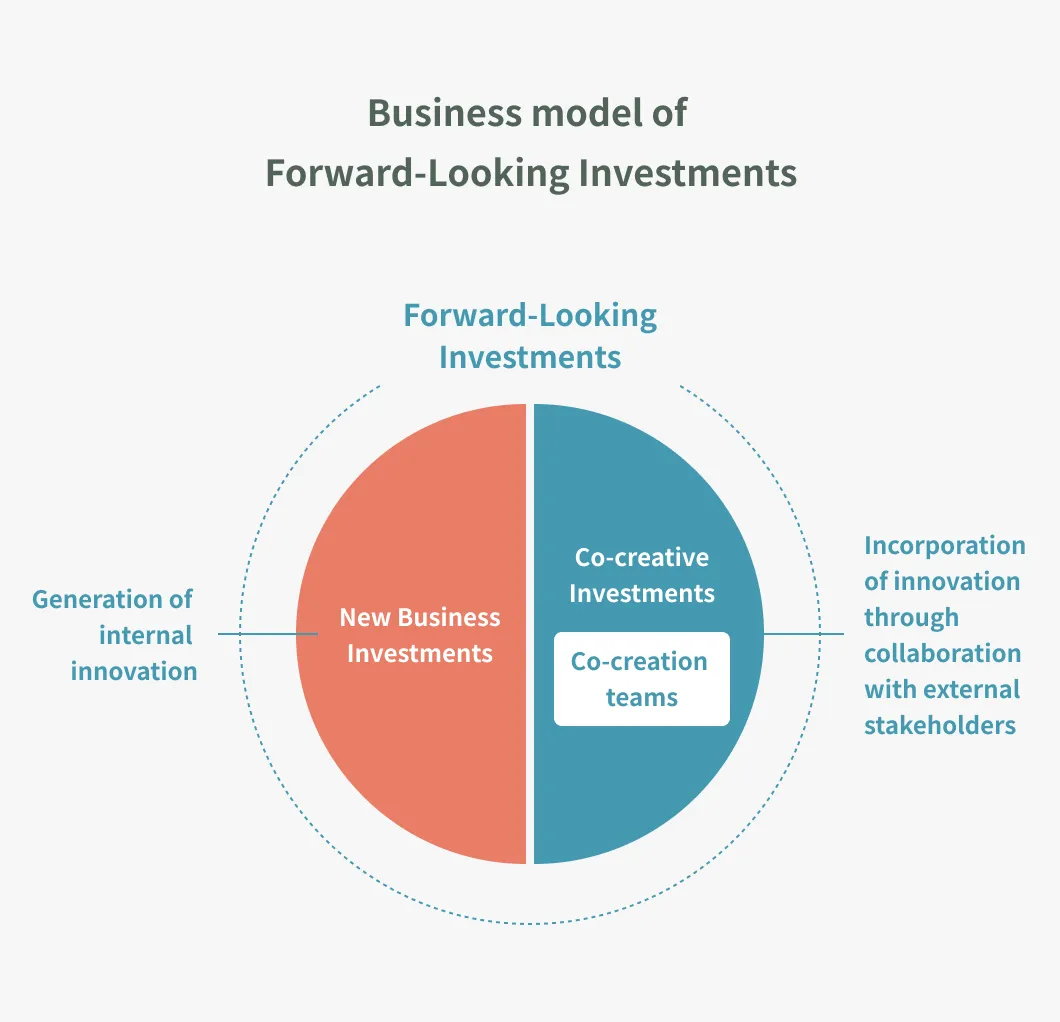 Diagram showing the business structure of future investment