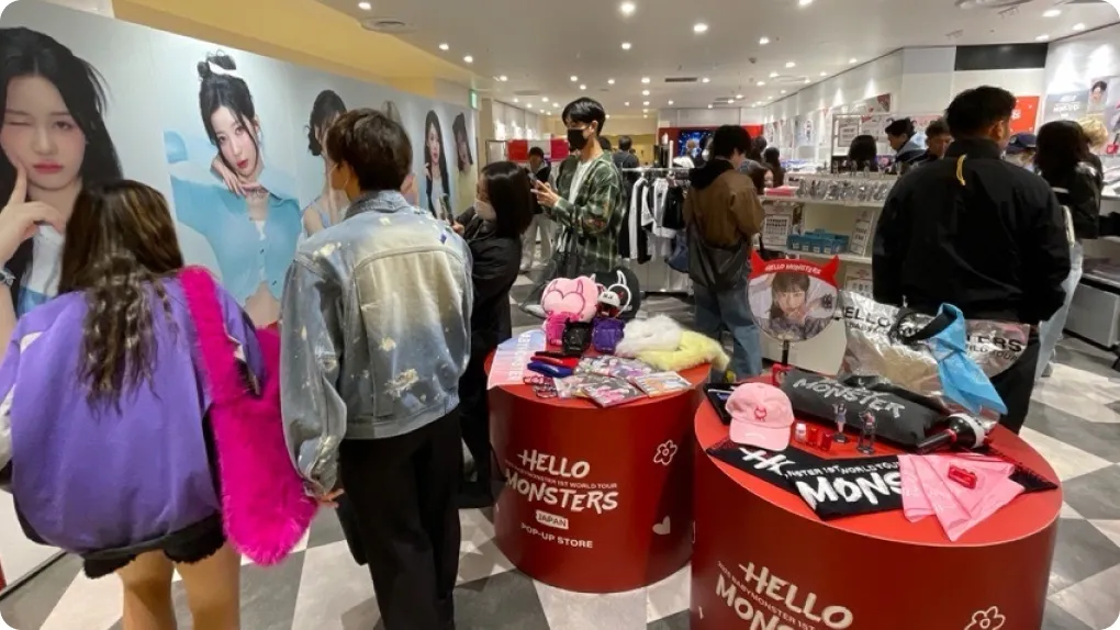 2025 BABYMONSTER 1st WORLD TOUR IN JAPAN POP-UP STOREの様子